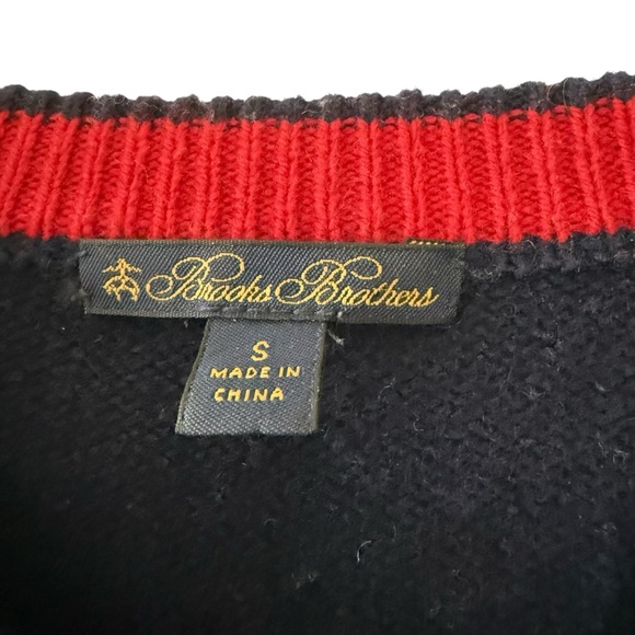 Brooks Brothers Lunar New Year Dragon Sweater Navy Blue Women Small Merino Wool - Picture 8 of 11